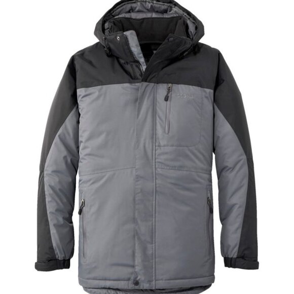 L.L. Bean Men's Iron / Black Waterproof Rugged Ridge Parka Size Medium Regular - Picture 1 of 15